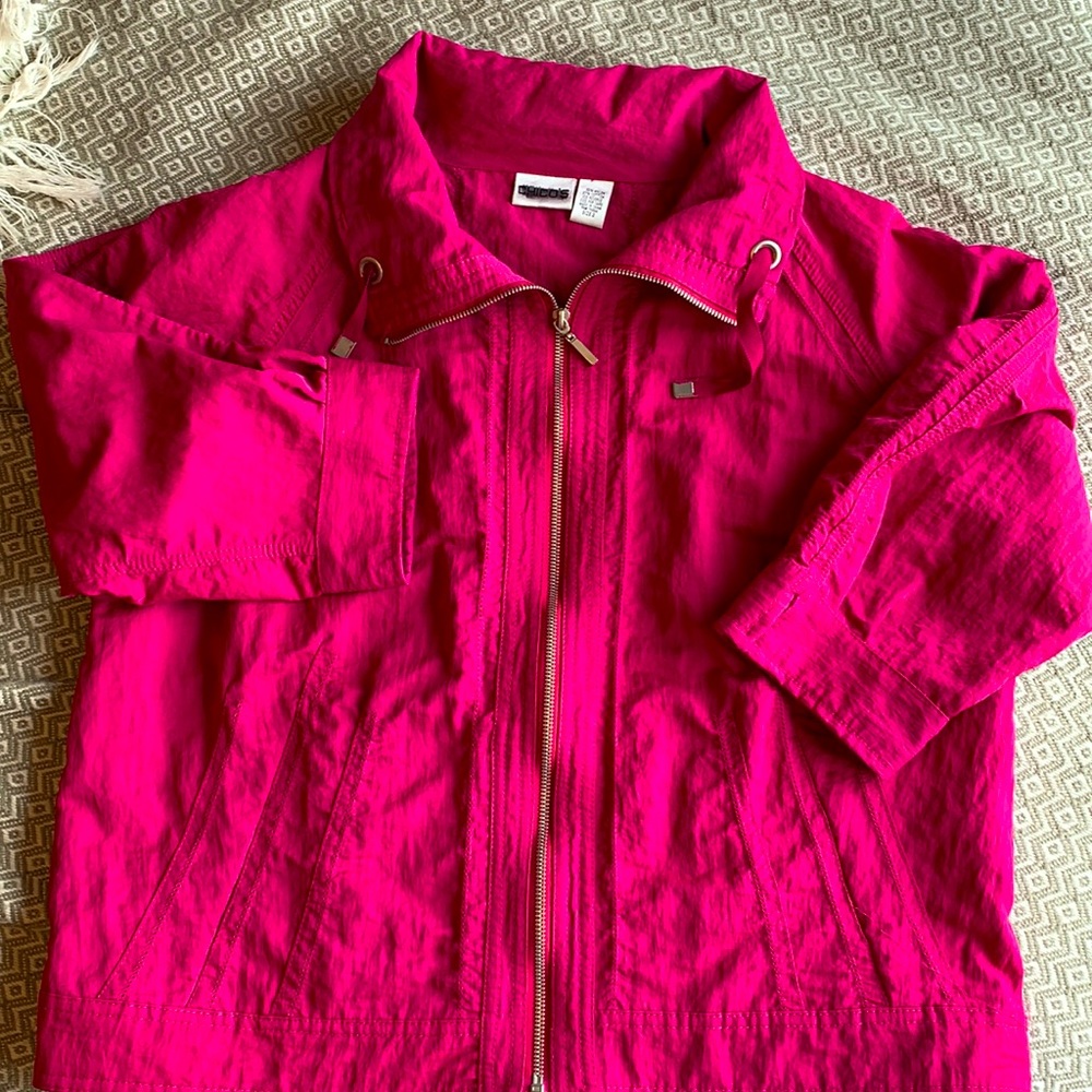 Chico’s water resistant hot pink jacket